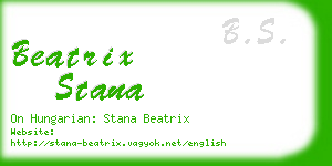 beatrix stana business card